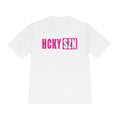 HCKYSZN (Flagship Logo) Adult Performance Tee - White/Hot Pink