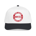 HCKY SZN Circle Logo Mid Profile Baseball Cap (White/Black/Red)
