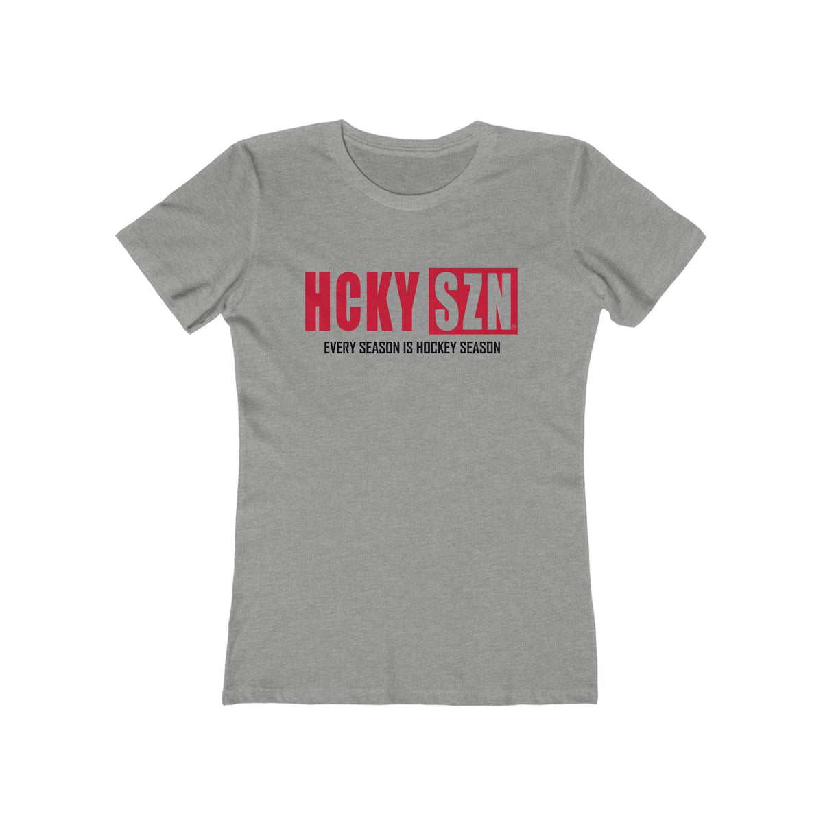 Every Season Is Hockey Season Women's Boyfriend Tee (Red Logo) - Various Colors
