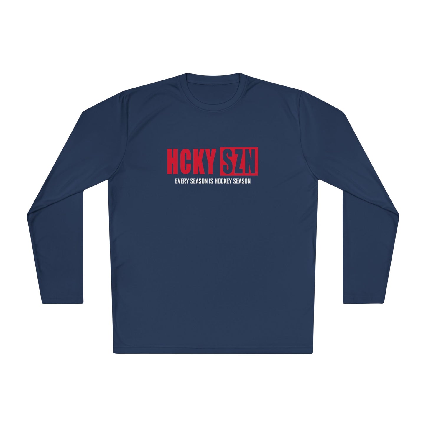 Every Season is HCKYSZN Performance Long Sleeve Tee - Red Logo