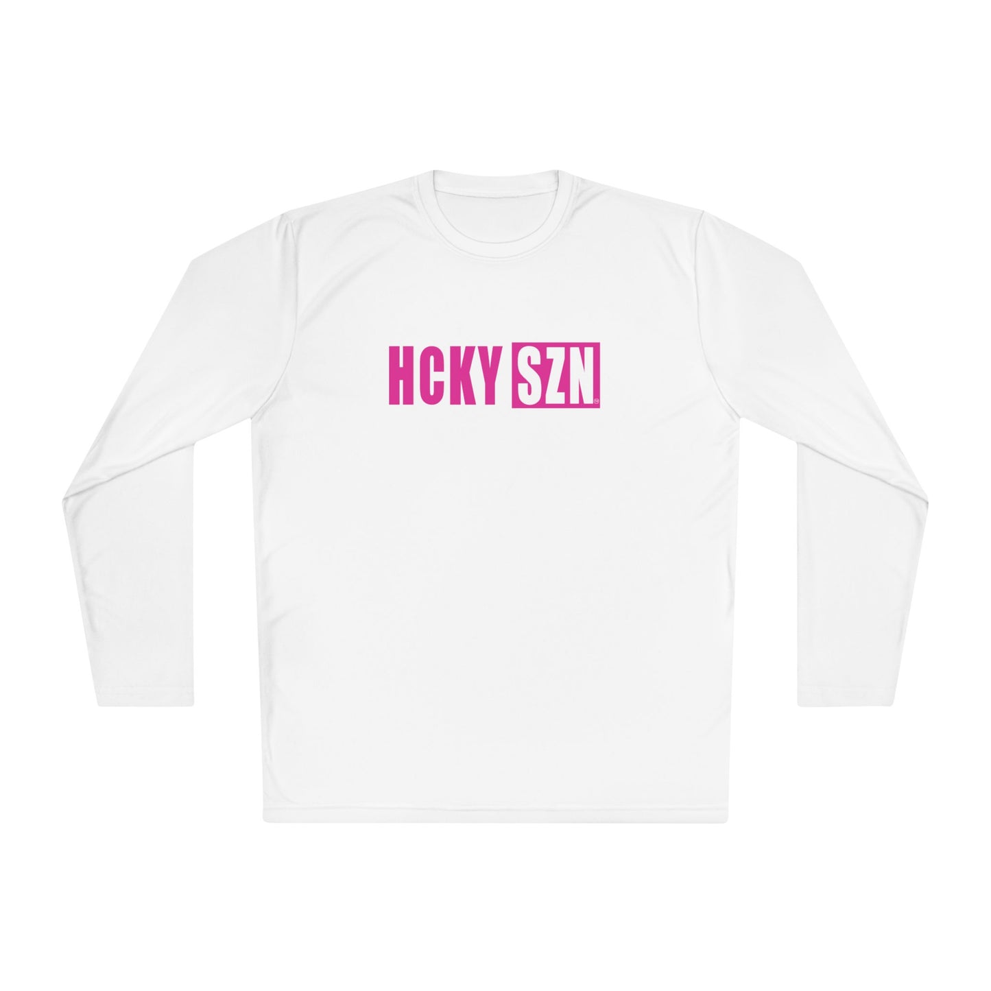 HCKY SZN Performance Long Sleeve Tee (Hot Pink Logo) - Various Colors
