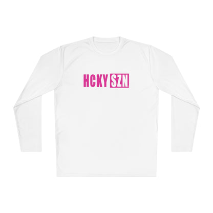 HCKY SZN Performance Long Sleeve Tee (Hot Pink Logo) - Various Colors