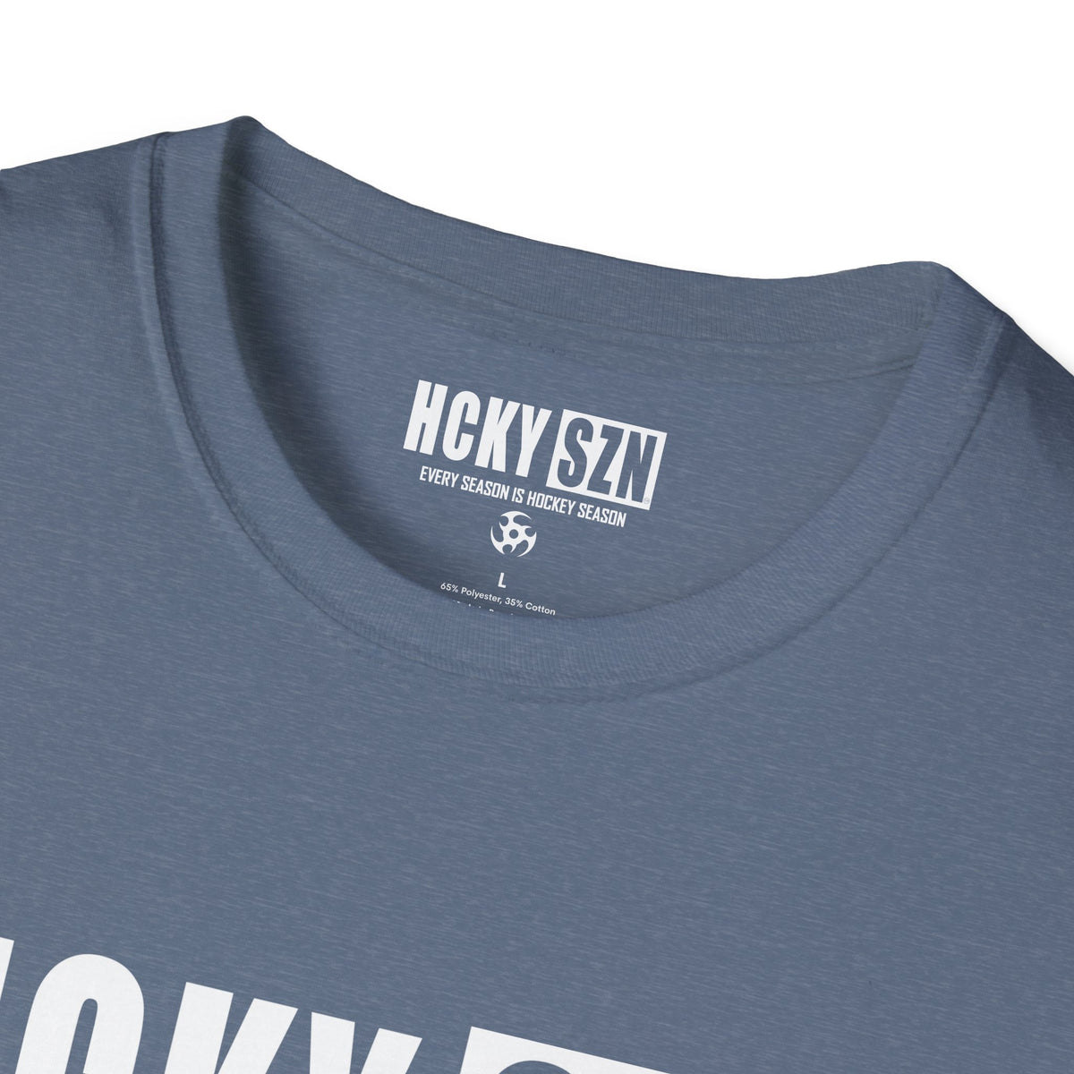 HCKY SZN Softstyle Tee Shirt (Heather Indigo)