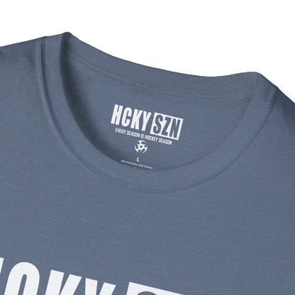 HCKY SZN Softstyle Tee Shirt (Heather Indigo)