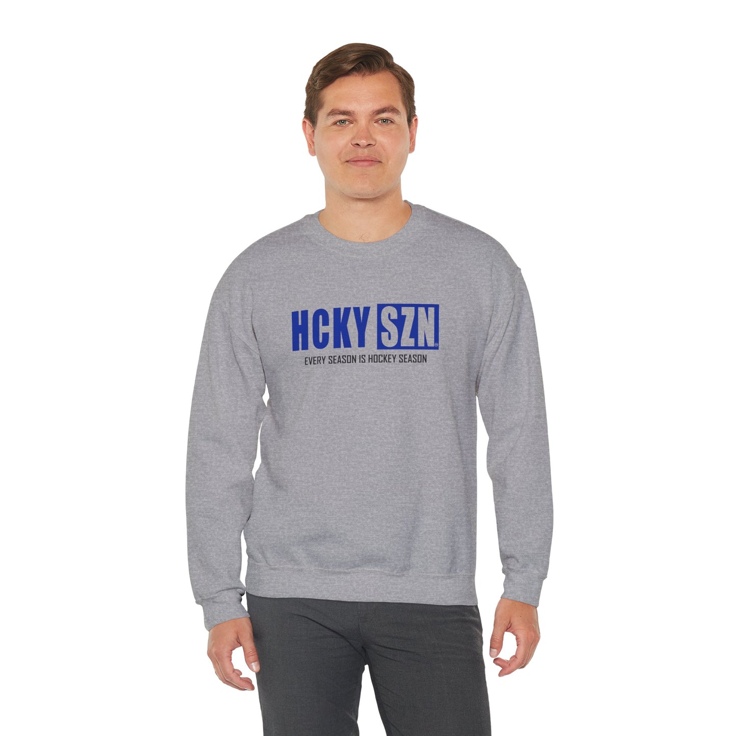 HCKY SZN Crewneck Sweatshirt (Royal Blue Logo) - Various Colors