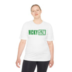 HCKYSZN (Flagship Logo) Adult Performance Tee - White/Kelly Green