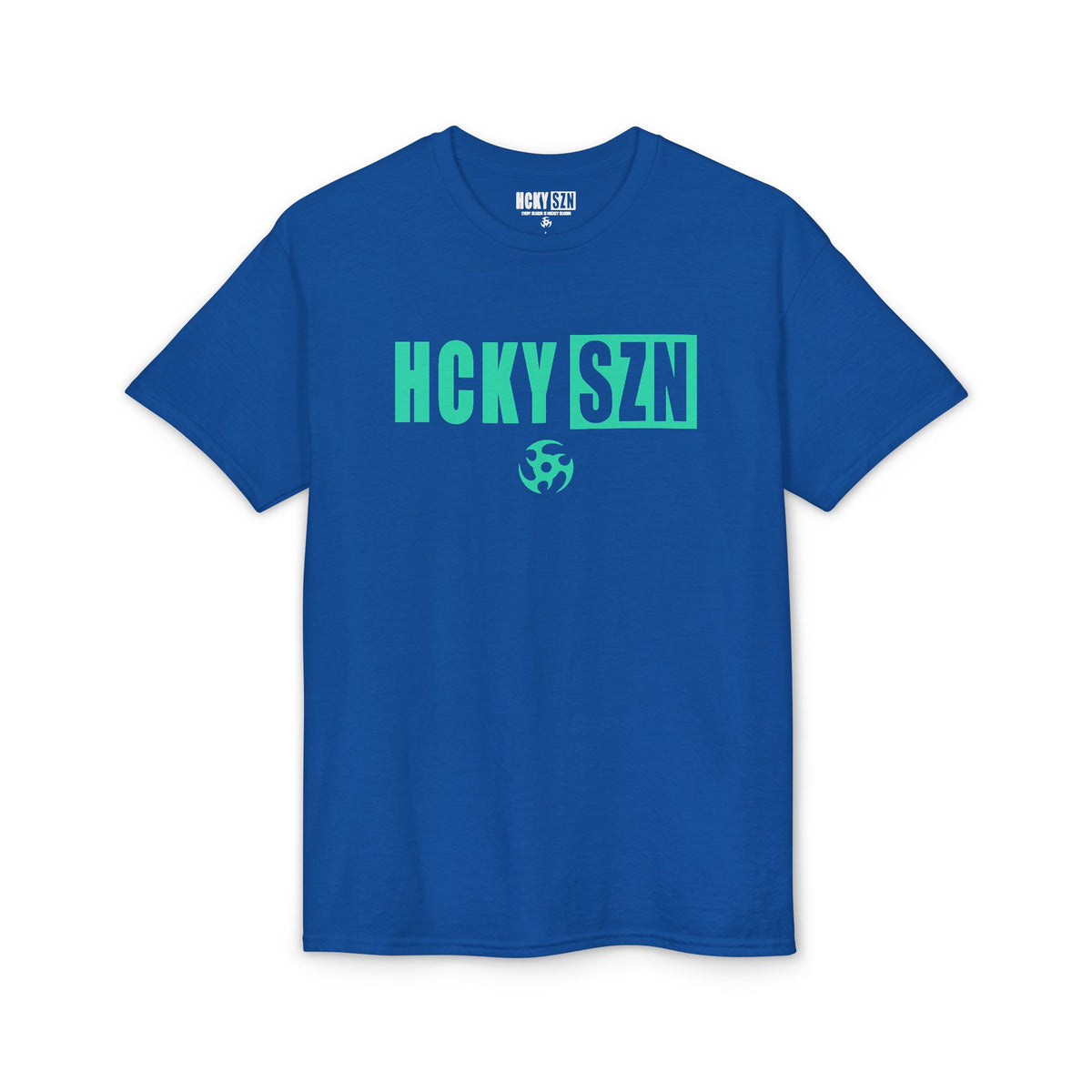 HCKY SZN Simple Star DryBlend Tee Shirt (Seafoam Logo) - Various Colors
