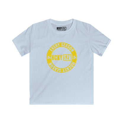 Youth Circle SZN Softstyle Tee (Yellow Logo) - Various Colors