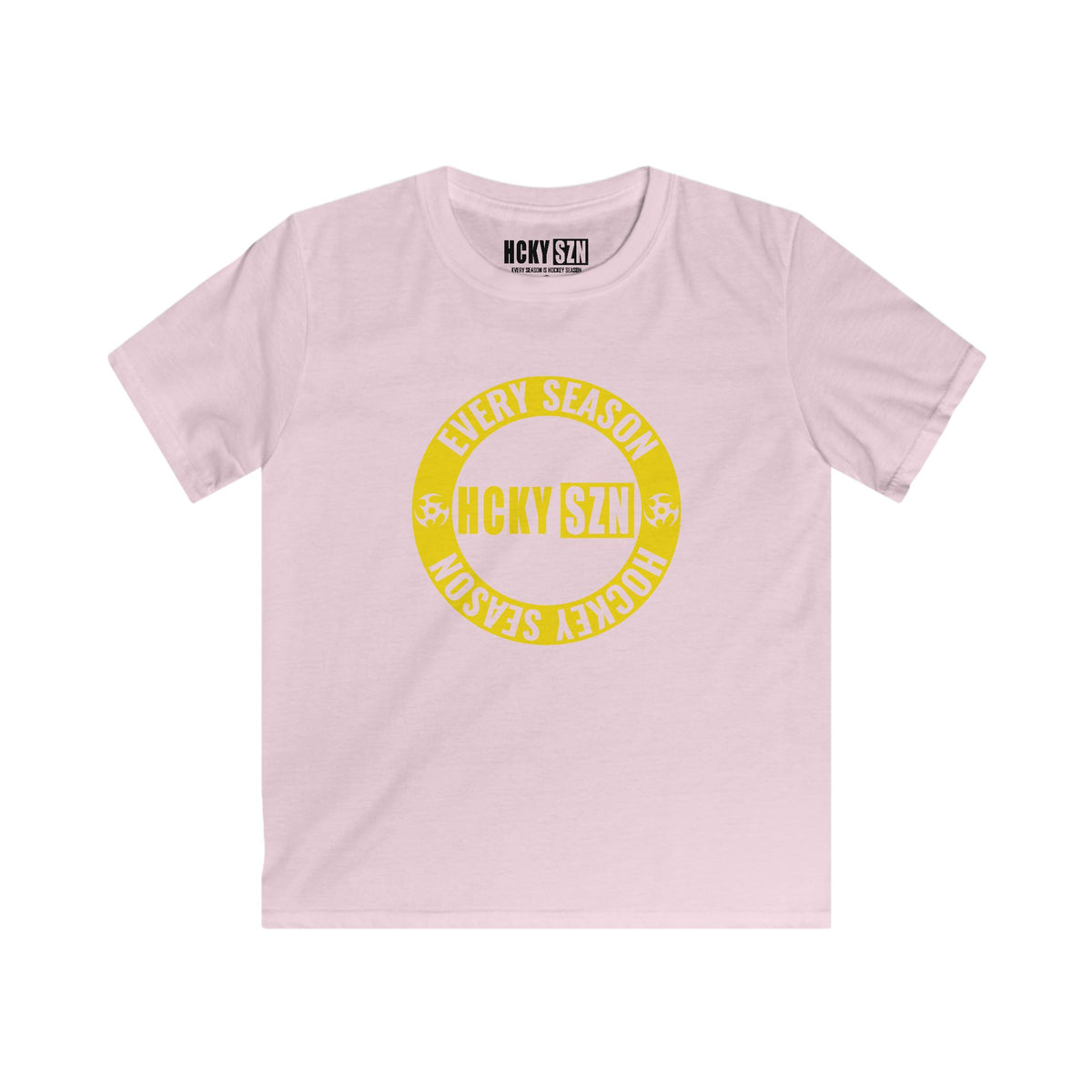 Youth Circle SZN Softstyle Tee (Yellow Logo) - Various Colors