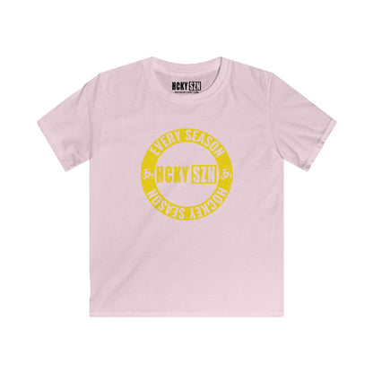 Youth Circle SZN Softstyle Tee (Yellow Logo) - Various Colors
