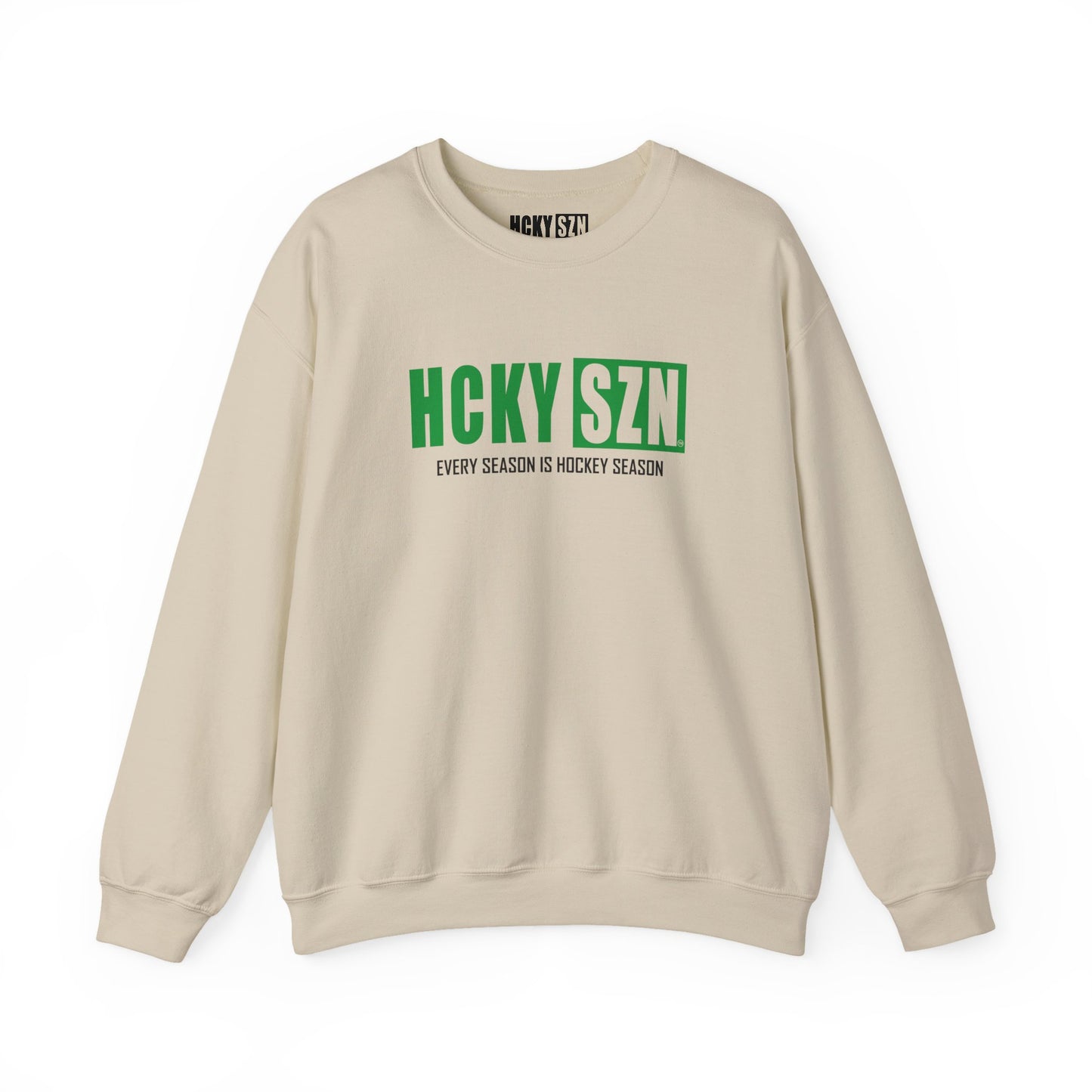HCKY SZN Crewneck Sweatshirt (Green Logo) - Various Colors