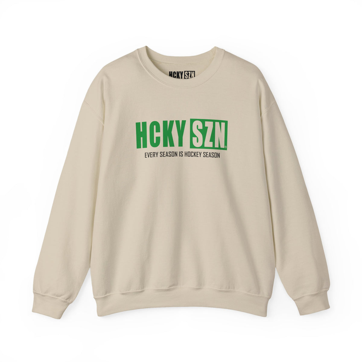 HCKY SZN Crewneck Sweatshirt (Green Logo) - Various Colors
