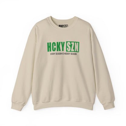 HCKY SZN Crewneck Sweatshirt (Green Logo) - Various Colors