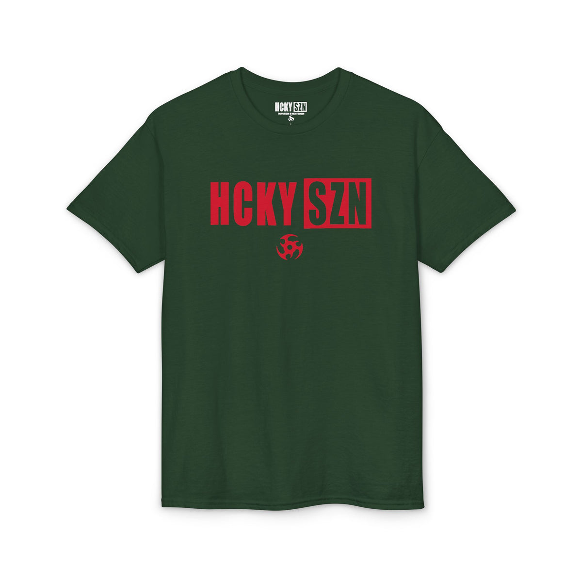 HCKY SZN Simple Star DryBlend Tee Shirt (Red Logo) - Various Colors