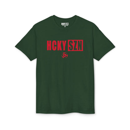 HCKY SZN Simple Star DryBlend Tee Shirt (Red Logo) - Various Colors