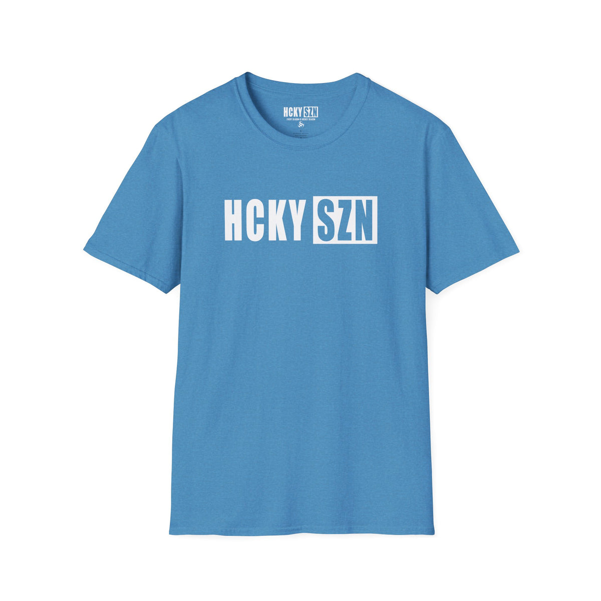 HCKY SZN Softstyle Tee Shirt (Heather Sapphire)