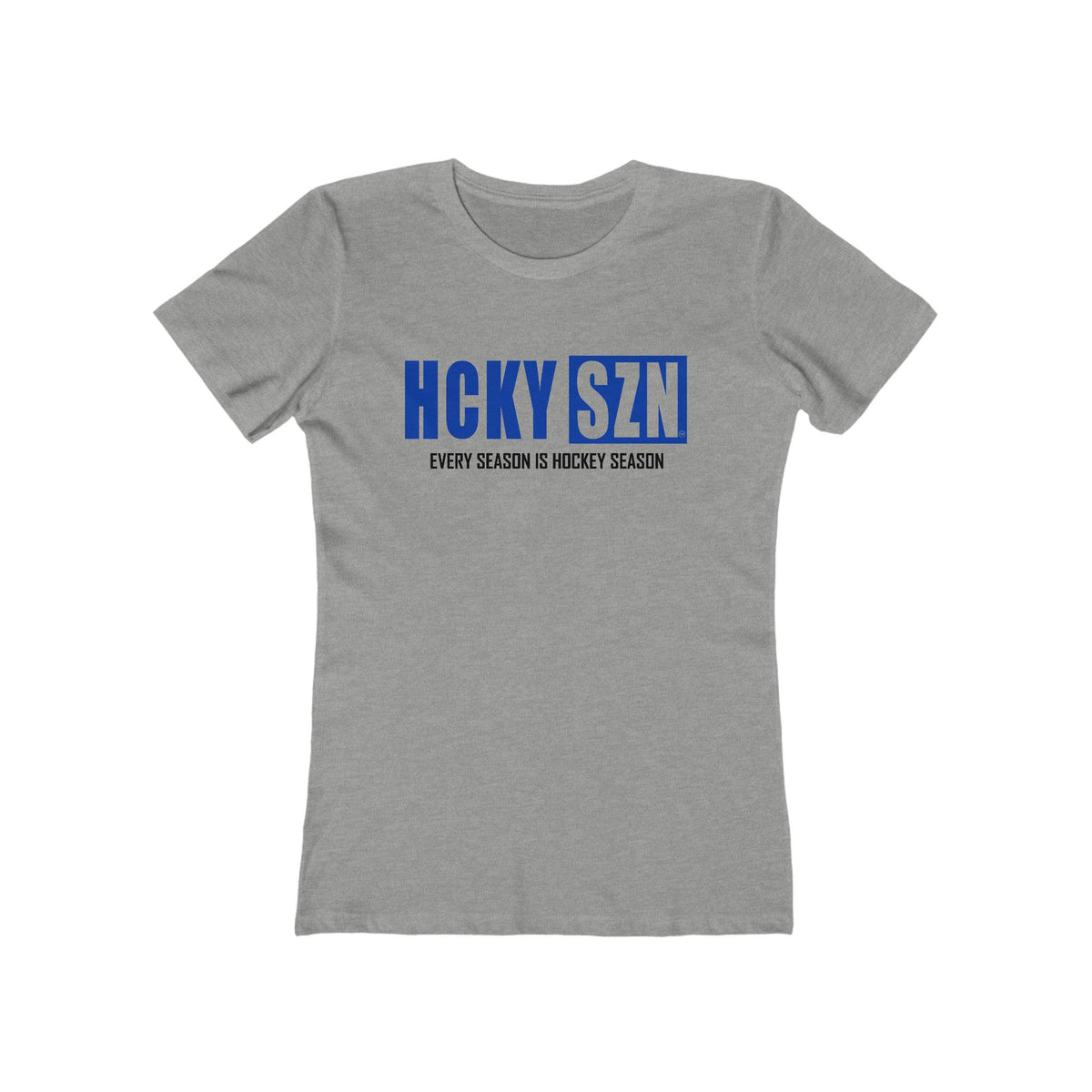 Every Season Is Hockey Season Women's Boyfriend Tee (Royal Blue Logo) - Various Colors