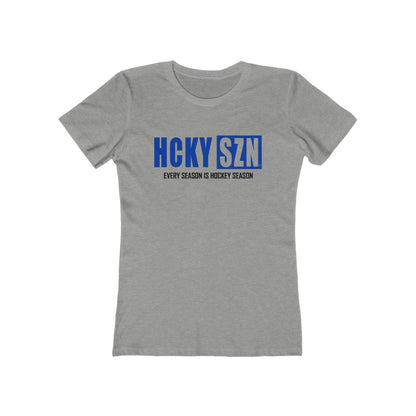 Every Season Is Hockey Season Women's Boyfriend Tee (Royal Blue Logo) - Various Colors
