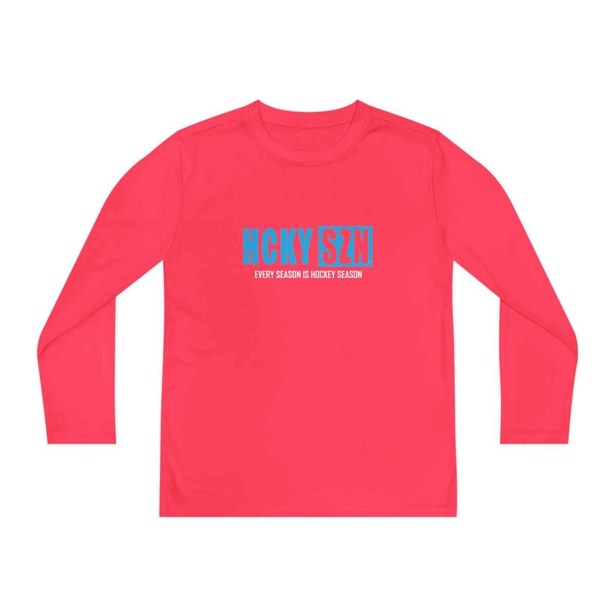 Every Season is HCKY SZN Youth Competitor Long Sleeve Tee (Sky Blue Logo) - Various Colors