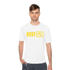 HCKYSZN (Flagship Logo) Adult Performance Tee - White/Yellow
