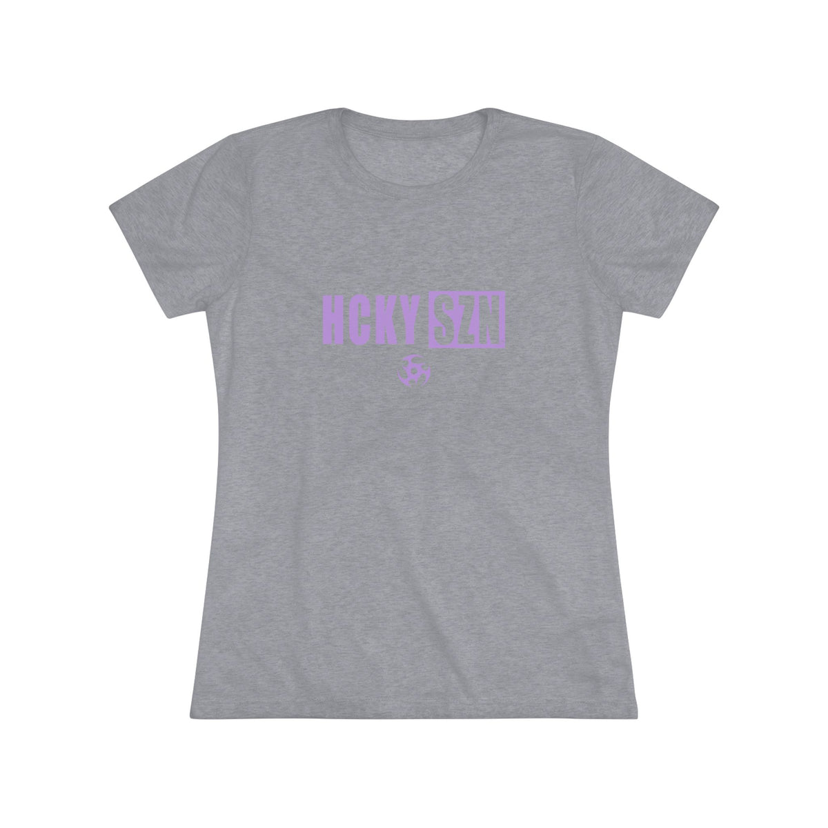 Women’s Hockey Vibe Triblend Tee (Lavender Logo)