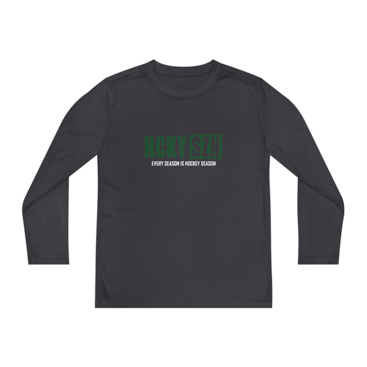 Every Season is HCKY SZN Youth Competitor Long Sleeve Tee (Forest Logo) - Various Colors