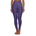 HCKY SZN High Waisted Yoga Leggings (Watercolor Galaxy)