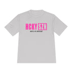 HCKYSZN (Hustle Hit) Adult Performance Tee - Silver/Hot Pink/Black