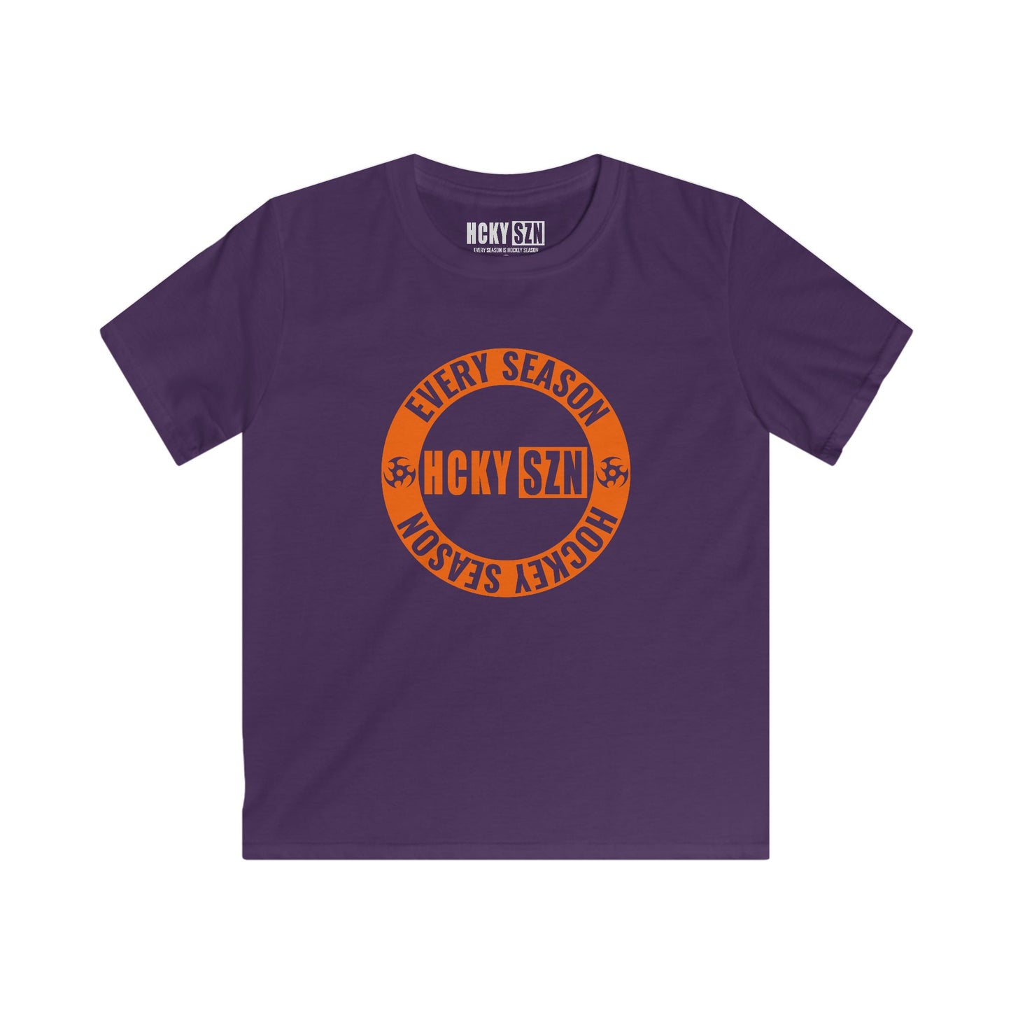 Youth Circle SZN Softstyle Tee (Orange Logo) - Various Colors