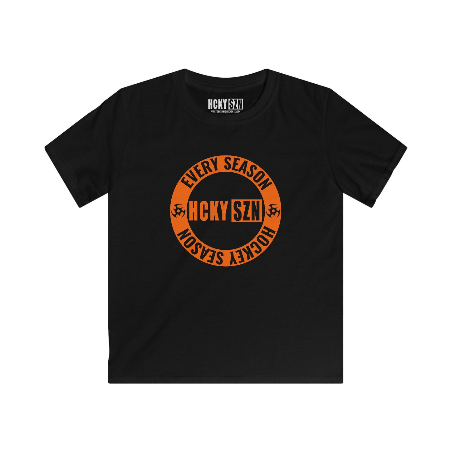 Youth Circle SZN Softstyle Tee (Orange Logo) - Various Colors