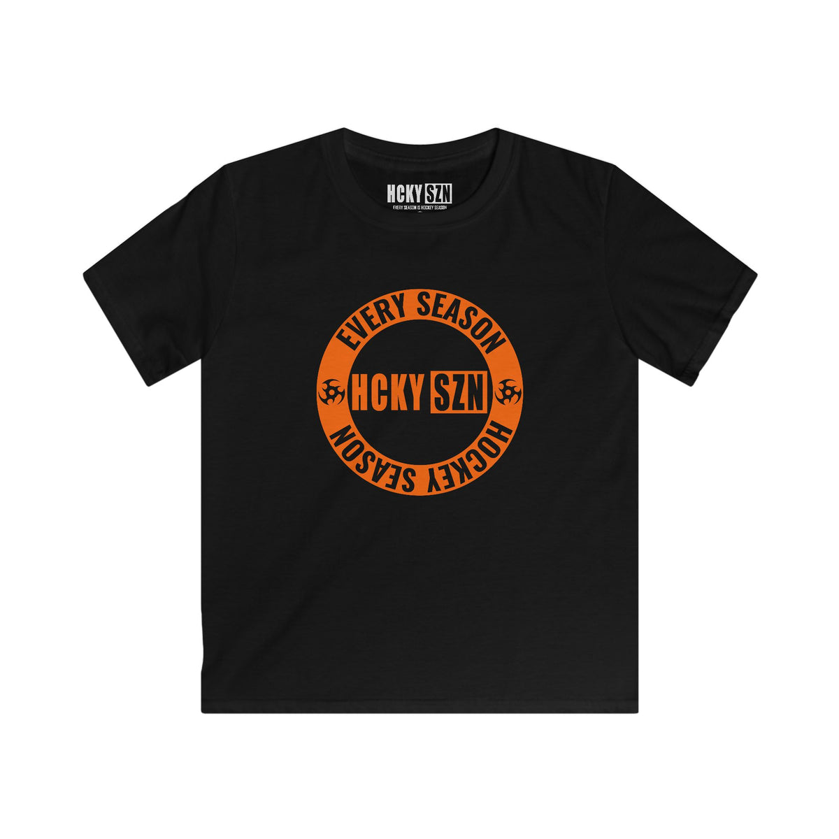 Youth Circle SZN Softstyle Tee (Orange Logo) - Various Colors