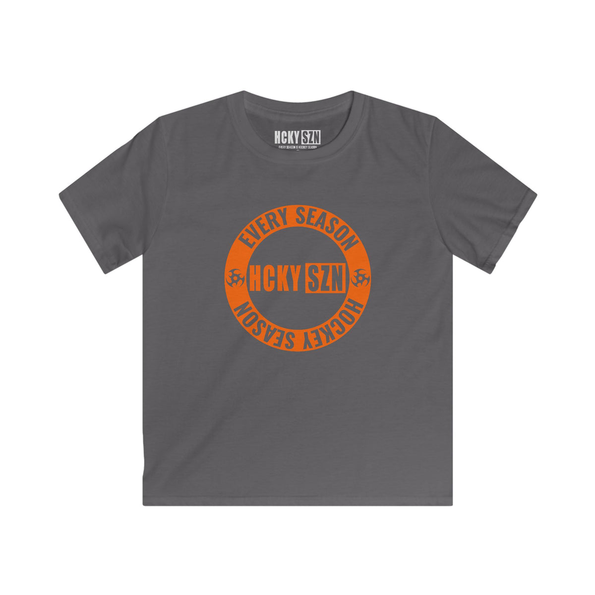 Youth Circle SZN Softstyle Tee (Orange Logo) - Various Colors