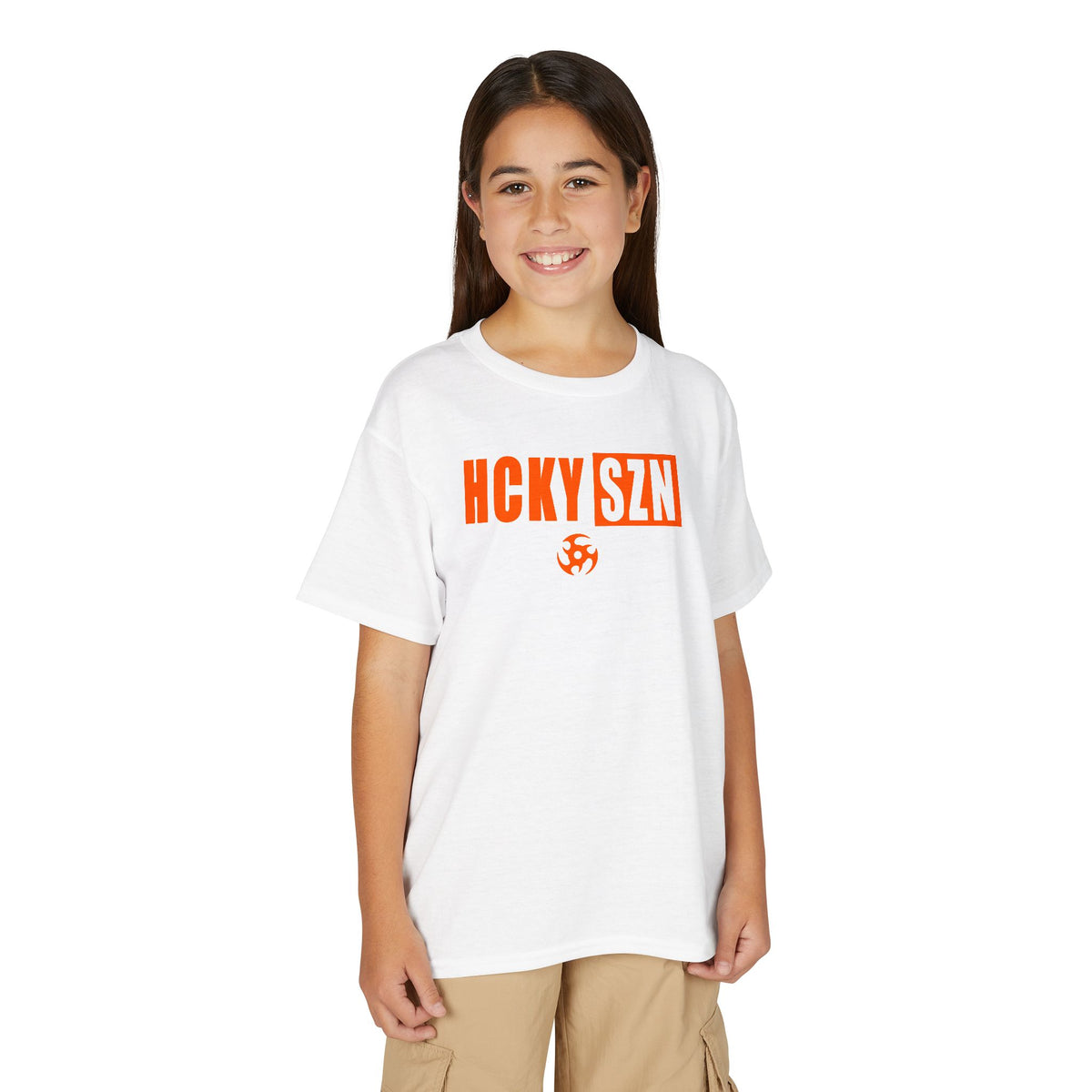 Youth HCKY SZN DryBlend Tee Shirt (Orange Logo) - Various Colors