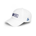 HCKY SZN Low Profile Embroidered Baseball Cap - White (Blue Logo)