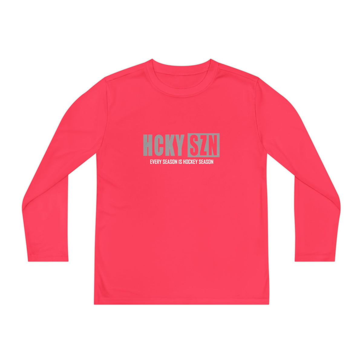 Every Season is HCKY SZN Youth Competitor Long Sleeve Tee (Grey Logo) - Various Colors