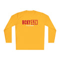 HCKYSZN (All Gas) Long Sleeve Adult Performance Tee - Gold/Red/White