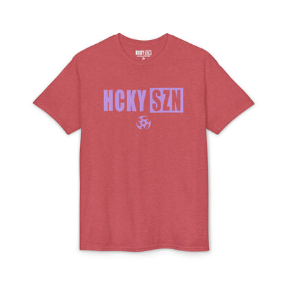 HCKY SZN Simple Star DryBlend Tee Shirt (Lavender Logo) - Various Colors