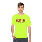 HCKYSZN (Deke Dangle) Adult Performance Tee - Neon Yellow/Cardinal/Black