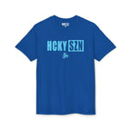 HCKY SZN Simple Star DryBlend Tee Shirt (Sky Blue Logo) - Various Colors