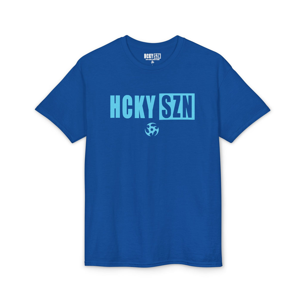 HCKY SZN Simple Star DryBlend Tee Shirt (Sky Blue Logo) - Various Colors