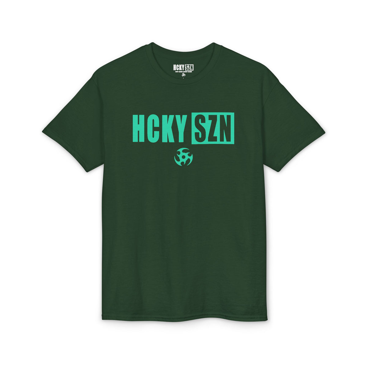 HCKY SZN Simple Star DryBlend Tee Shirt (Seafoam Logo) - Various Colors