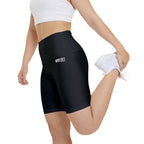 HKY SZN High Waisted Workout Shorts (Pitch Black)