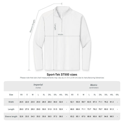 HCKY SZN Embroidered Quarter-Zip Pullover (White/Hot Pink)