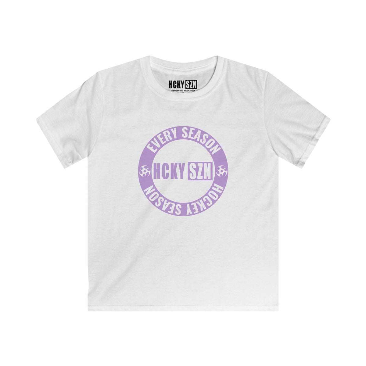 Youth Circle SZN Softstyle Tee (Lavender Logo) - Various Colors