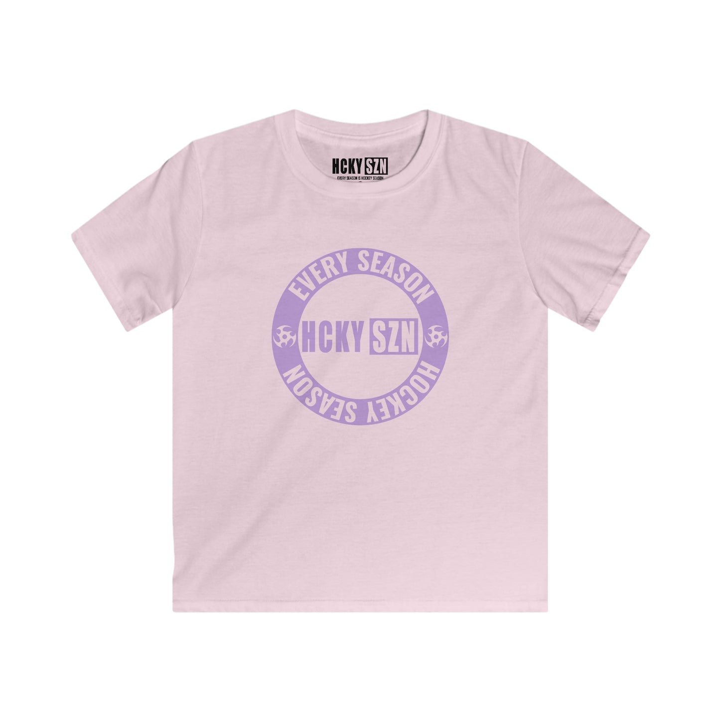 Youth Circle SZN Softstyle Tee (Lavender Logo) - Various Colors