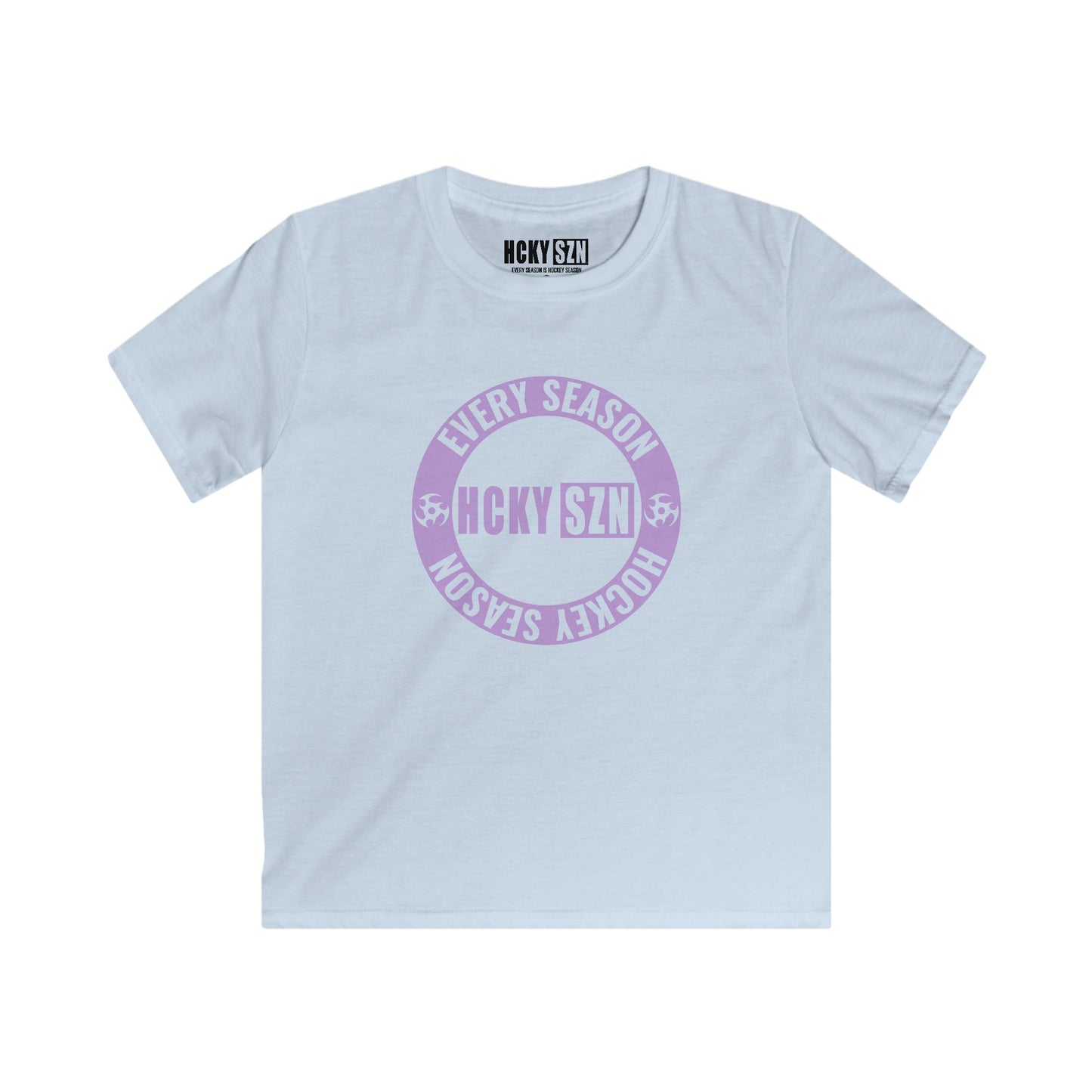 Youth Circle SZN Softstyle Tee (Lavender Logo) - Various Colors