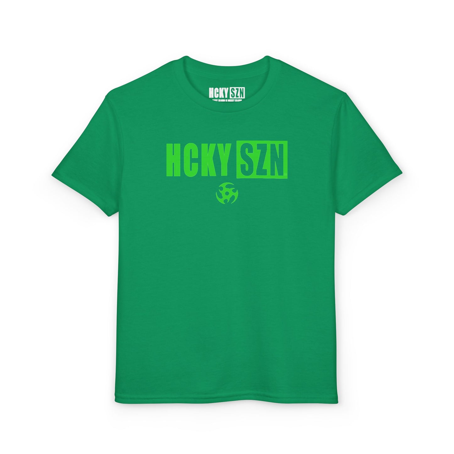 Youth HCKY SZN DryBlend Tee Shirt (Lime Logo) - Various Colors