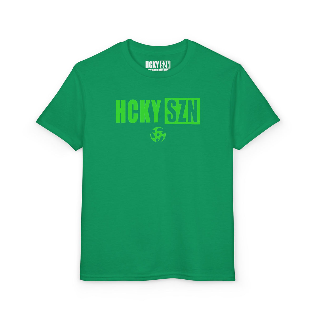 Youth HCKY SZN DryBlend Tee Shirt (Lime Logo) - Various Colors