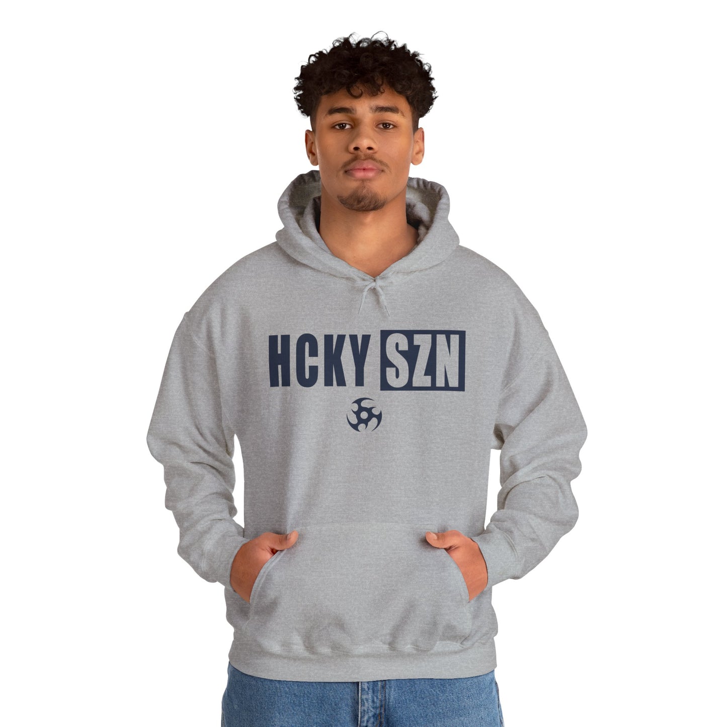 HCKY SZN (Navy Logo) Hooded Sweatshirt - Various Colors