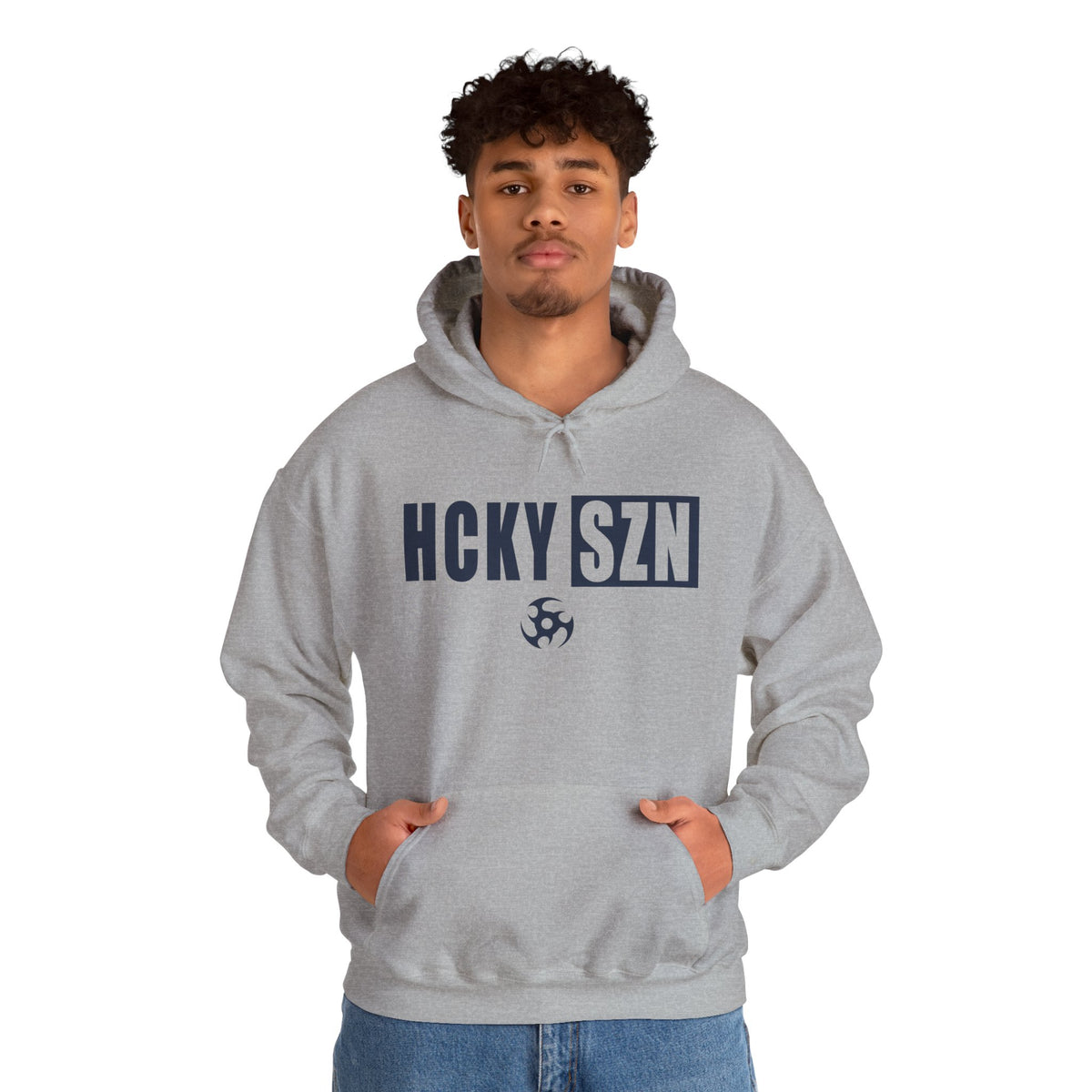 HCKY SZN (Navy Logo) Hooded Sweatshirt - Various Colors